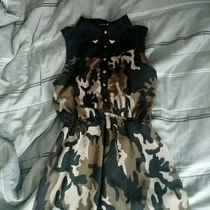 Camo High-Low Dress